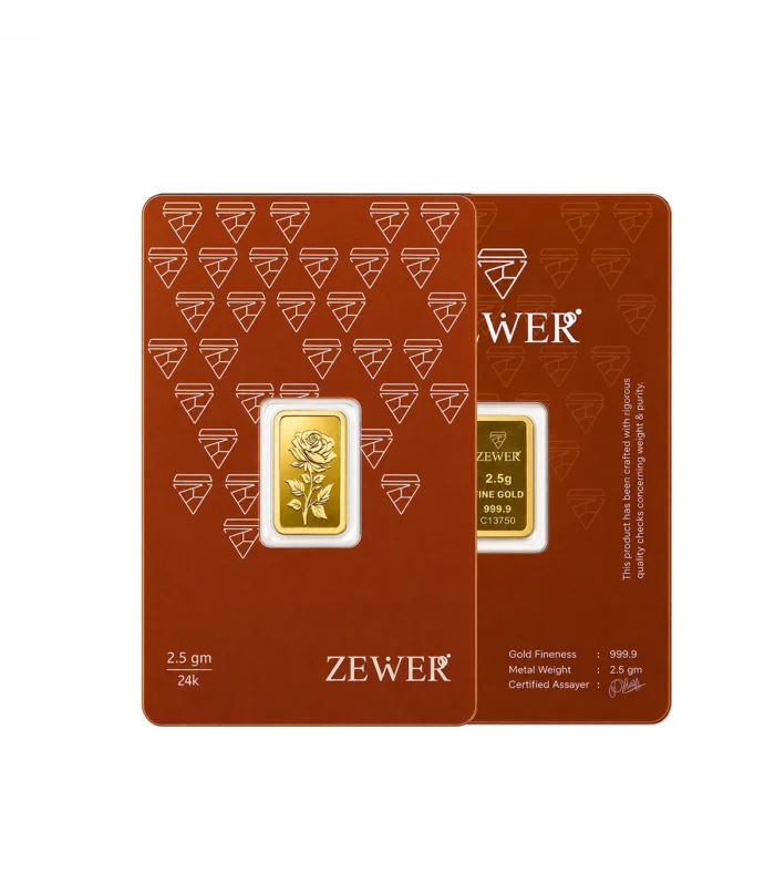 24Kt 2.5g - 999.9 Classic Rose Flower