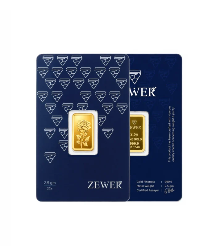 24Kt 2.5g - 999.9 Classic Rose Flower